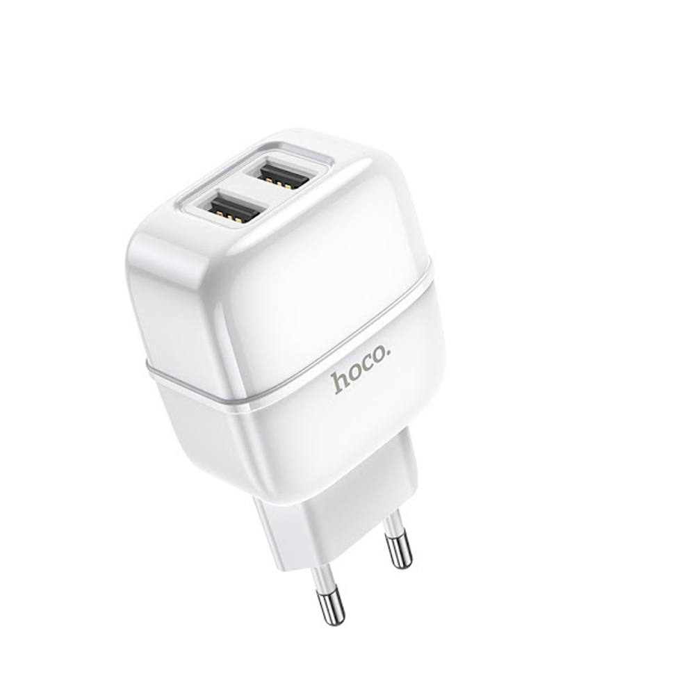 

Сетевое зарядное устройство Hoco C77A micro usb - usb 2xUSB 2.4 А, белый
