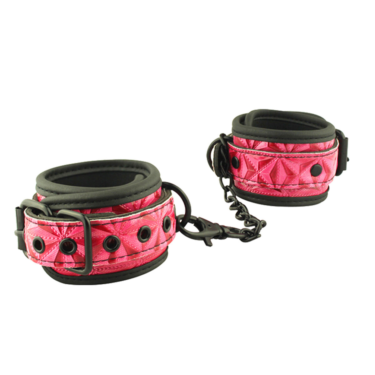 Наручи Newone с кожаными вставками красные