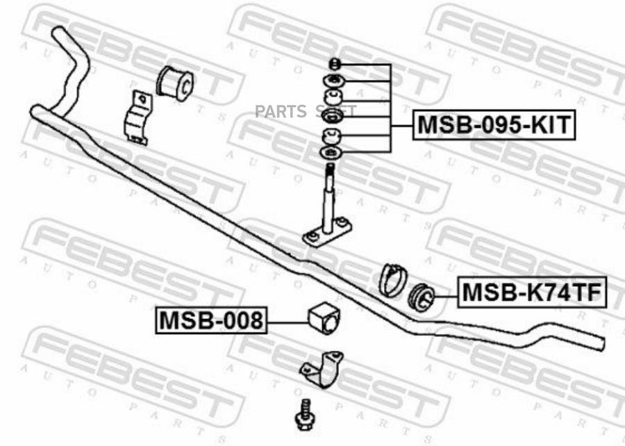 

FEBEST MSBK74TF ВТУЛКА ПЕРЕДНЕГО СТАБИЛИЗАТОРА