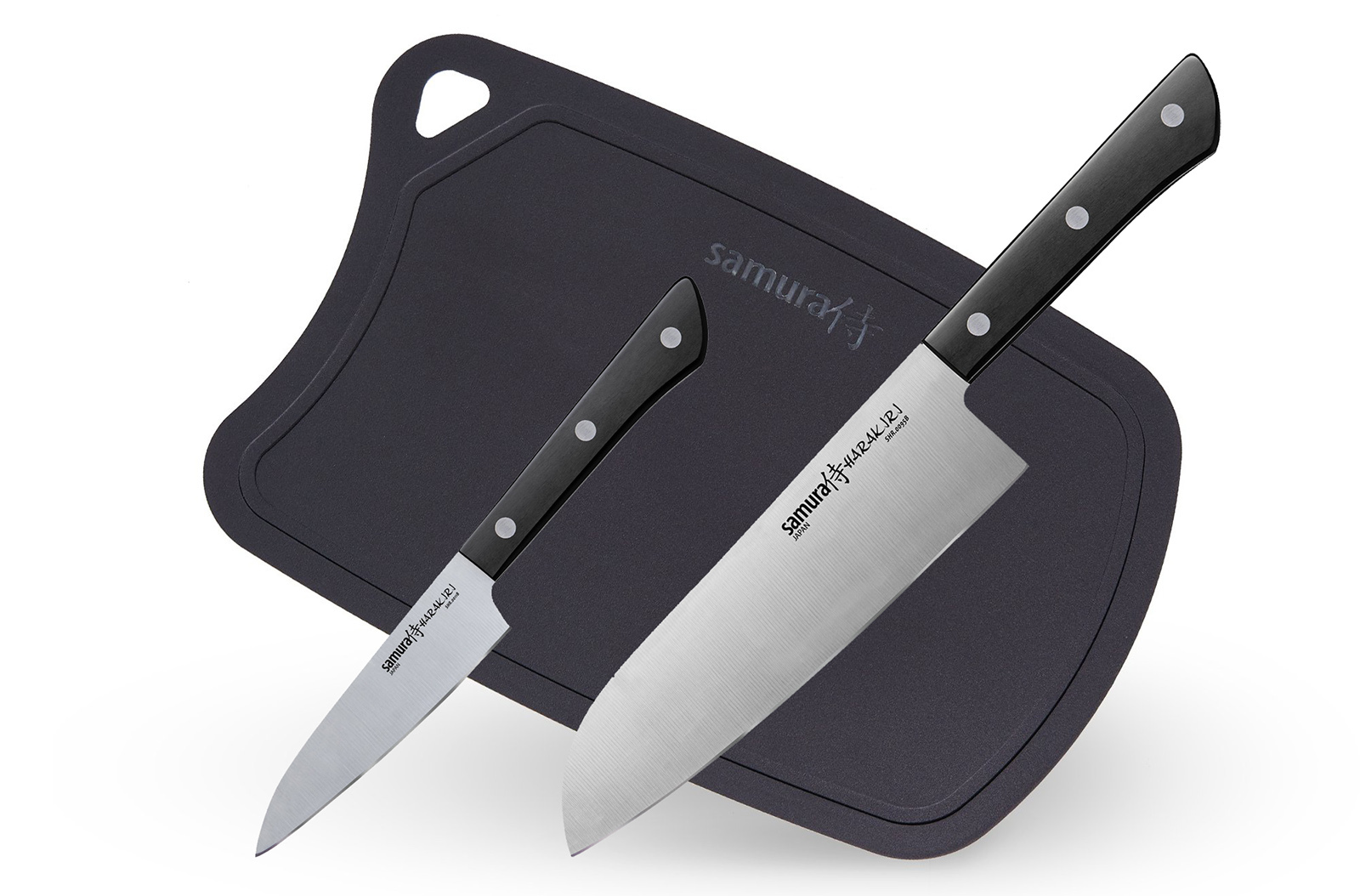 

Комплект из 2 ножей Samura HARAKIRI и разделочной доски 207963384
