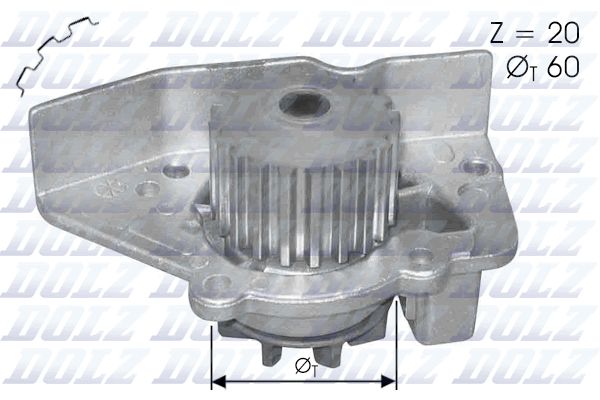 

Насос водяной PEUGEOT 306/406/SW 1.8i 16v 96-, CITROEN Xantia/Xsara 1.8i 95-