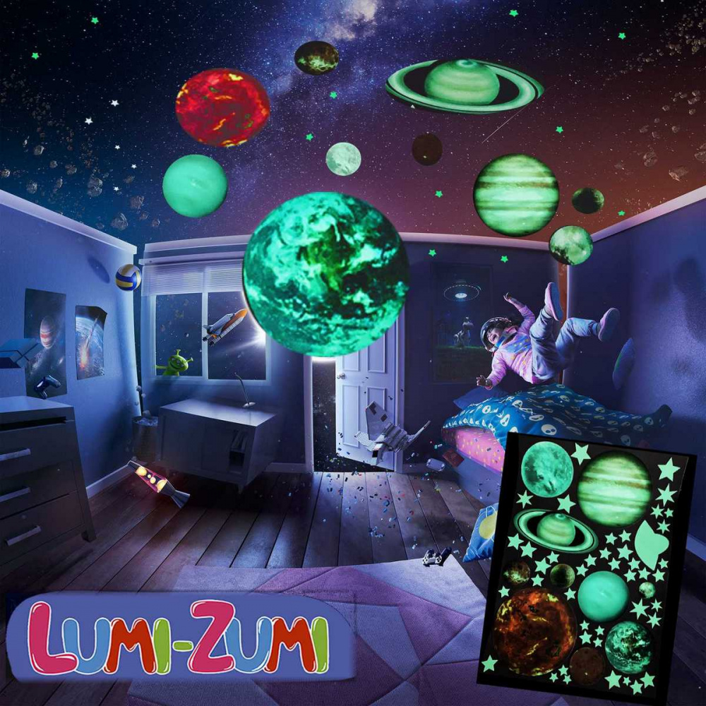 

Наклейки интерьерные Люми-Зуми "Планеты", светящиеся ННП-ЛЗ