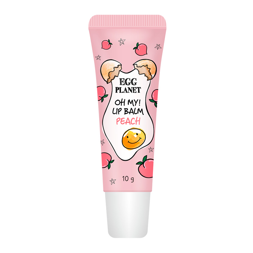 Бальзам для губ EGG PLANET OH MY! LIP BALM Персик 10 г egg planet бальзам для губ увлажняющий клубника oh my lip balm 10