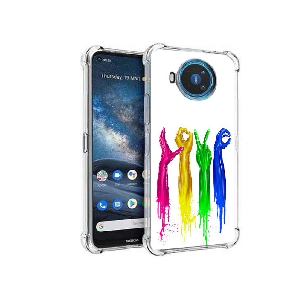 

Чехол MyPads Tocco для Nokia X100 яркие руки love (PT227057.109.707), Прозрачный, Tocco