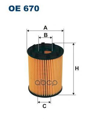 

Фильтр Масляный Filtron Oe670 Filtron арт. OE670