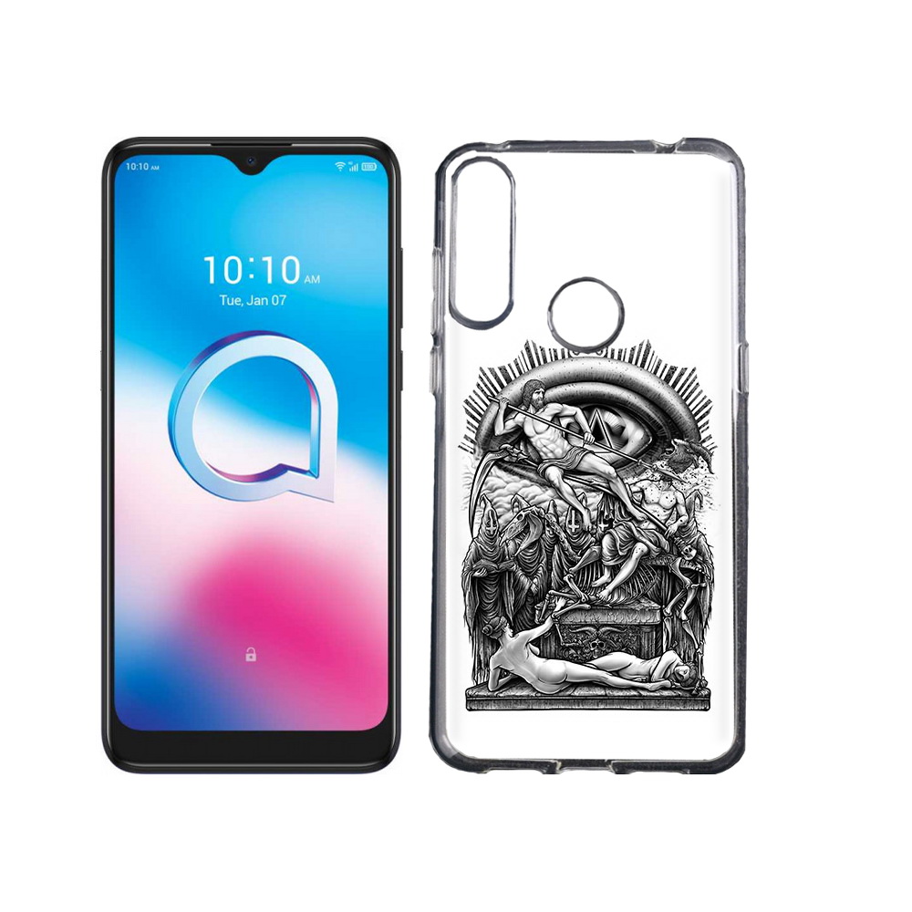 

Чехол MyPads Tocco для Alcatel 3L (2020) 5029Y оракул черно белый (PT159035.666.528), Tocco