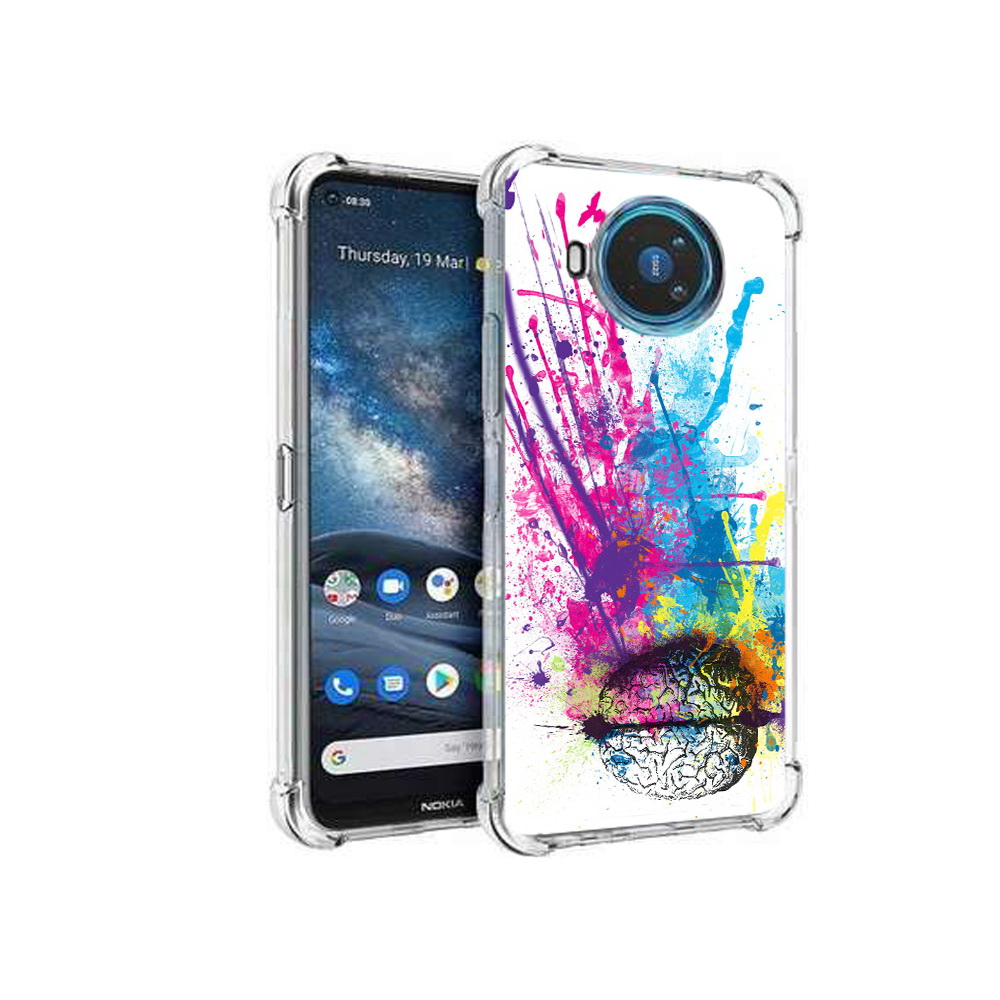 

Чехол MyPads Tocco для Nokia X100 яркий красочный мозг (PT227057.109.710), Прозрачный, Tocco