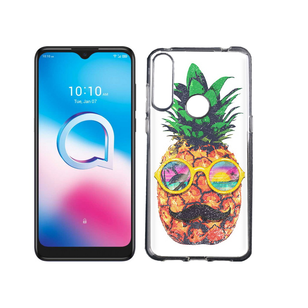 

Чехол MyPads Tocco для Alcatel 3L (2020) 5029Y прикольный ананас с лицом, Tocco