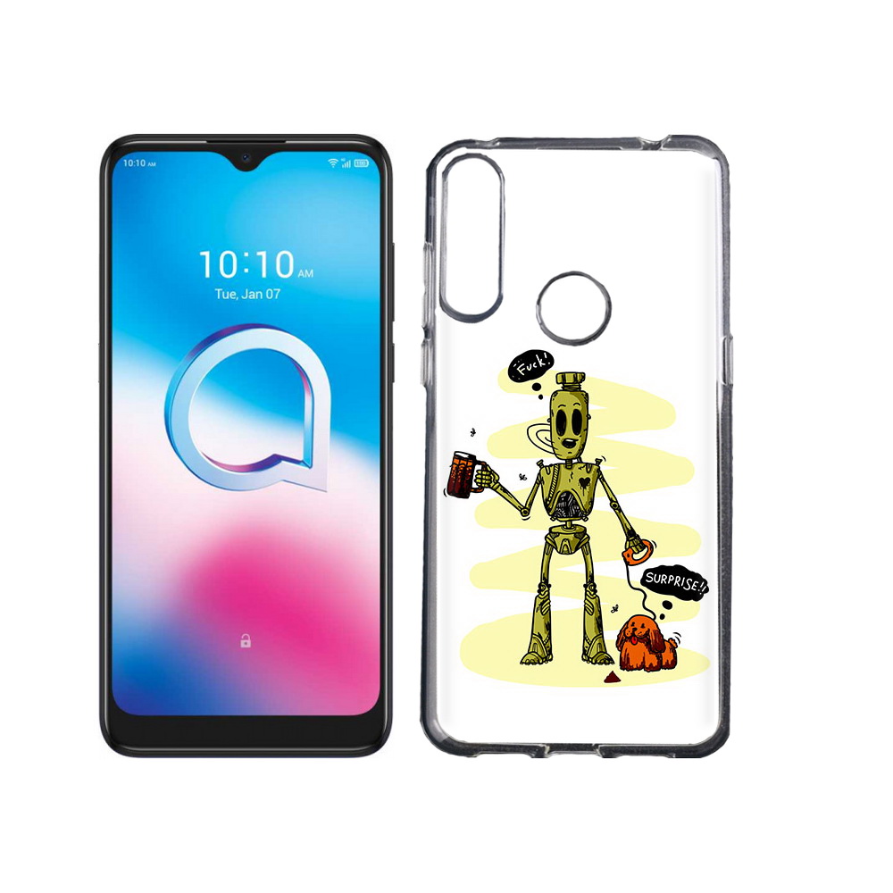 

Чехол MyPads Tocco для Alcatel 3L (2020) 5029Y прикольный робот (PT159035.666.557), Tocco