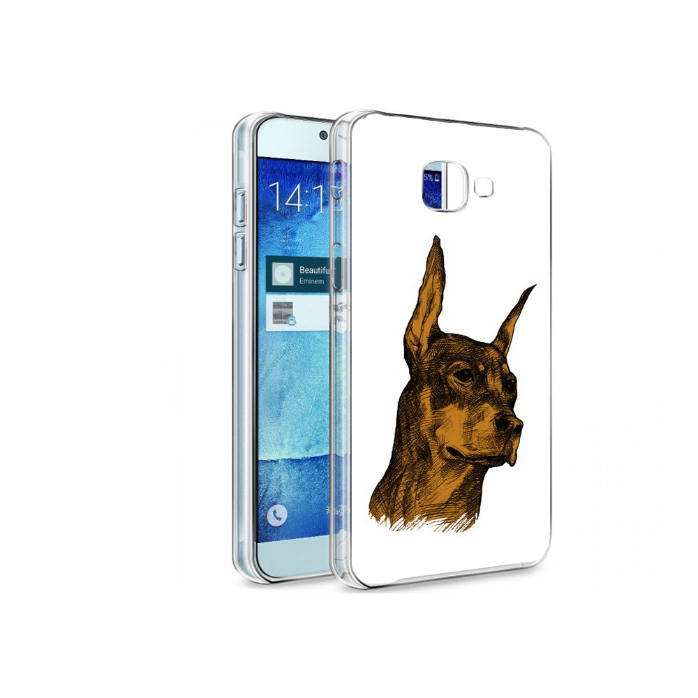 

Чехол MyPads Tocco для Samsung Galaxy A8 скетч доберман, Tocco