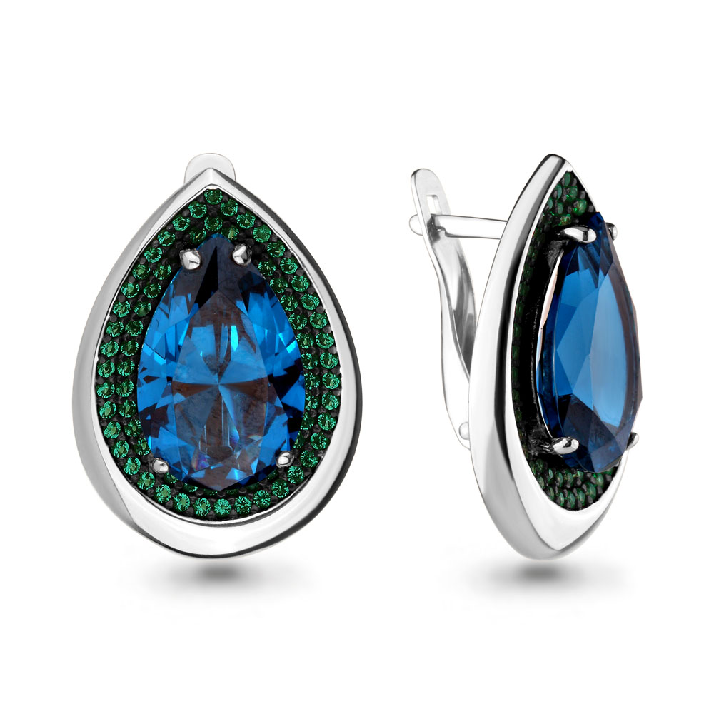 

Серьги из серебра с топазом Aquamarine 4703393Г_925_р, 4703393Г_925_р