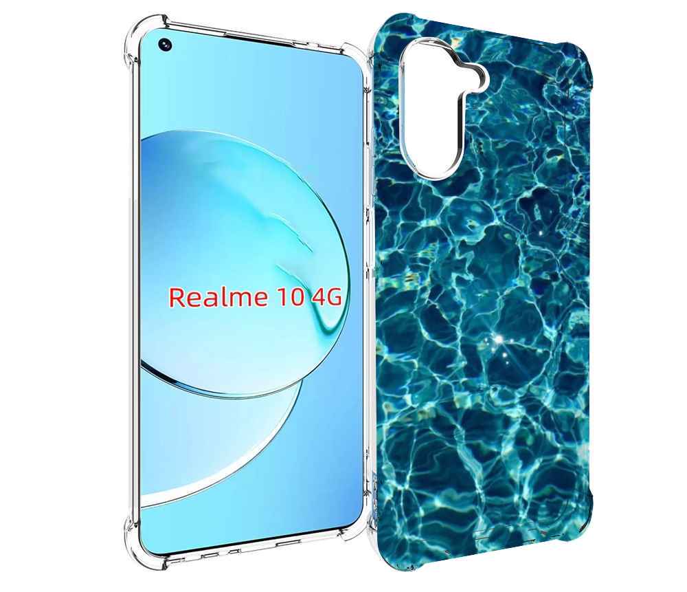 

Чехол MyPads красивая голубая вода для Realme 10, Прозрачный, Tocco
