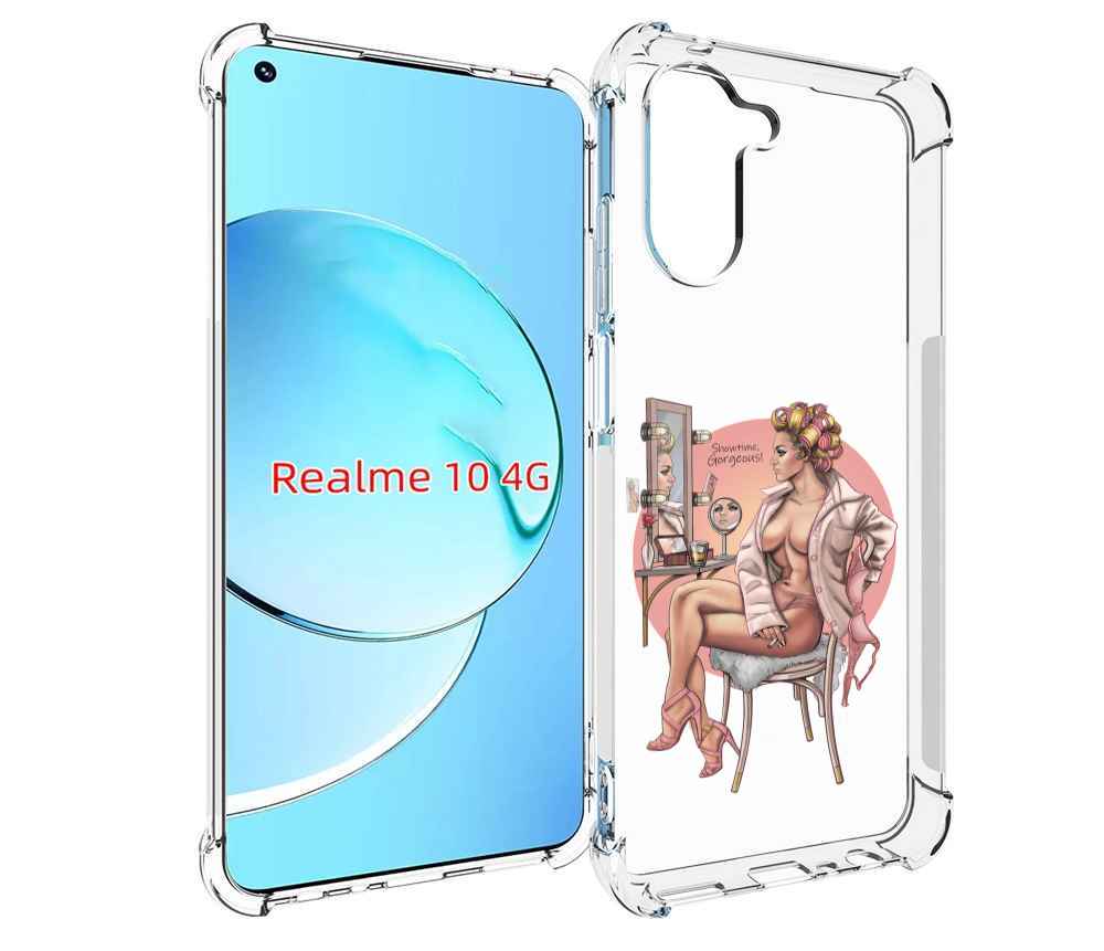 

Чехол MyPads красивая-девушка-с-зеркалом женский для Realme 10, Прозрачный, Tocco