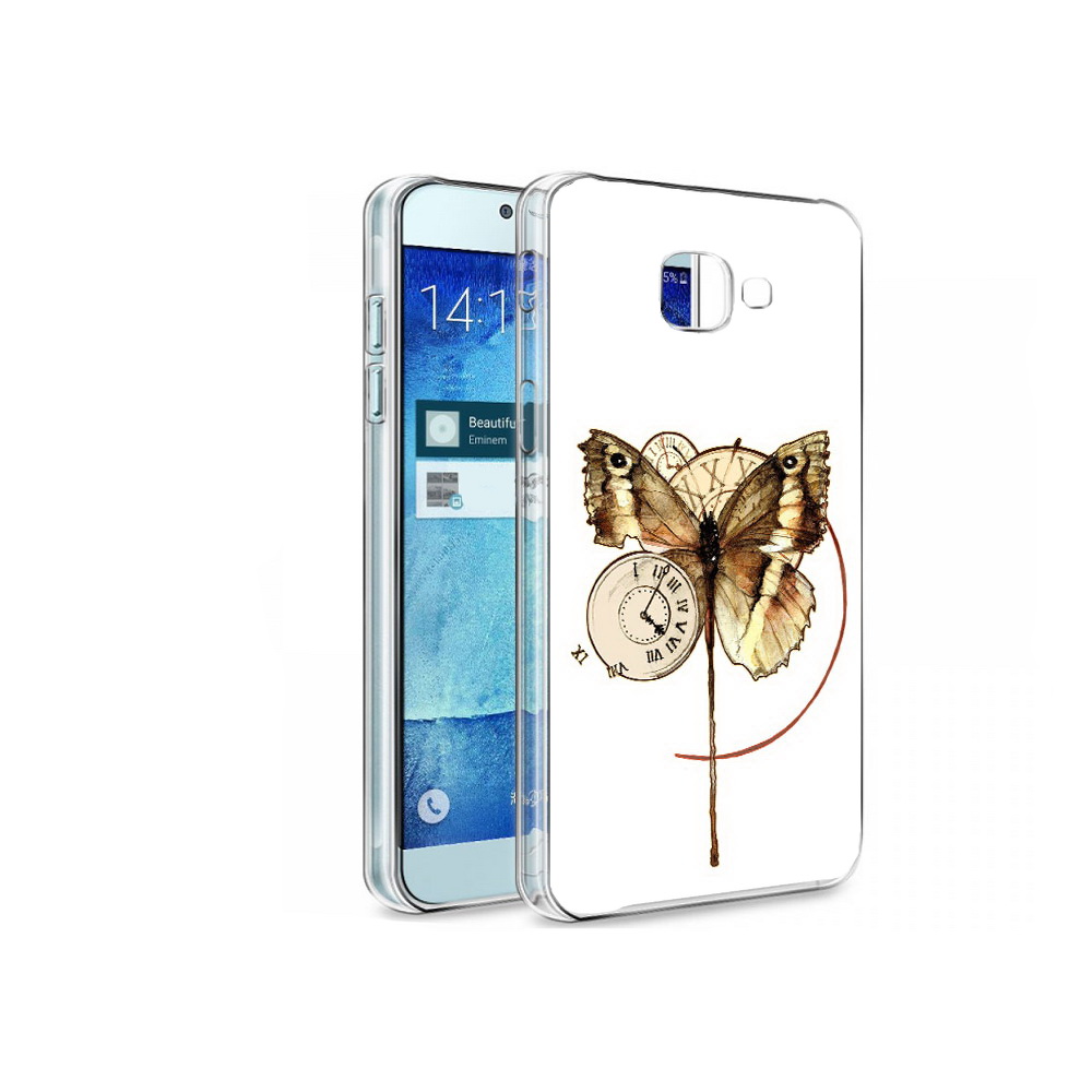 

Чехол MyPads Tocco для Samsung Galaxy A8 старинные часы с бабочкой, Tocco