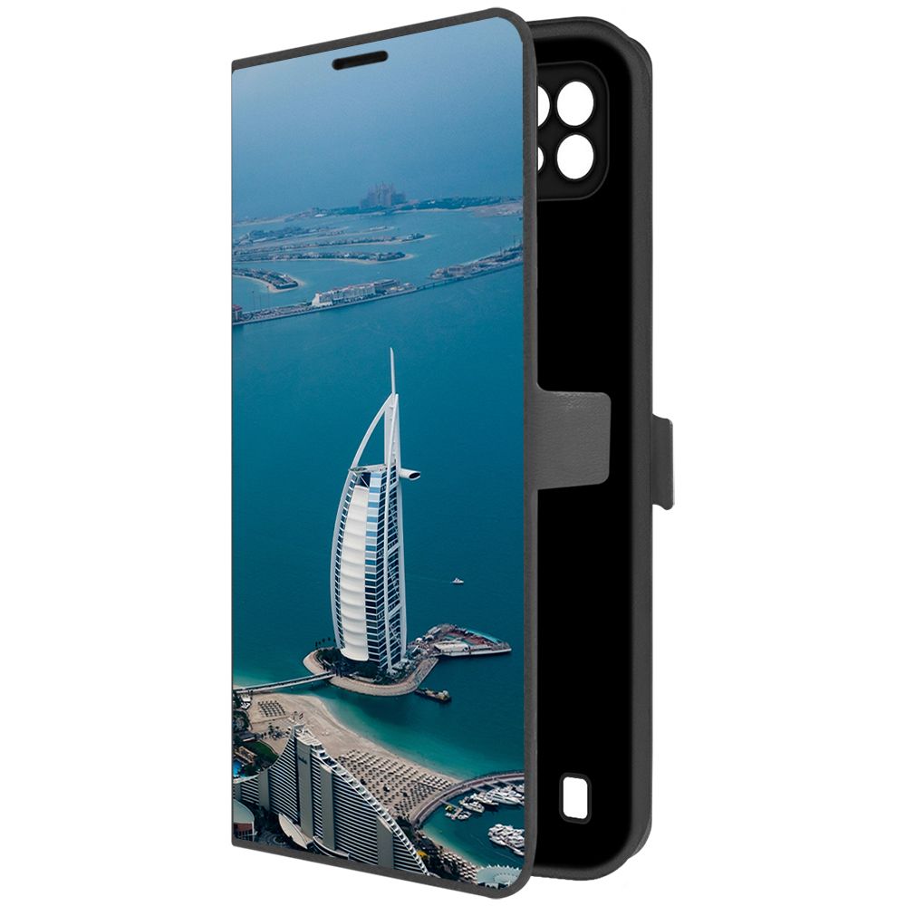 

Чехол-книжка Krutoff Eco Book для Realme C21 ОАЭ, Бурдж-эль-Араб (черный)