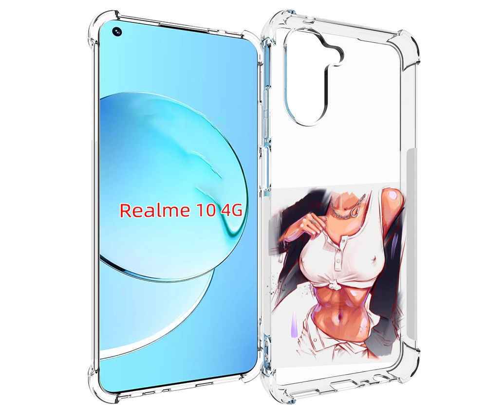 

Чехол MyPads красивая-стройная-модель для Realme 10, Прозрачный, Tocco