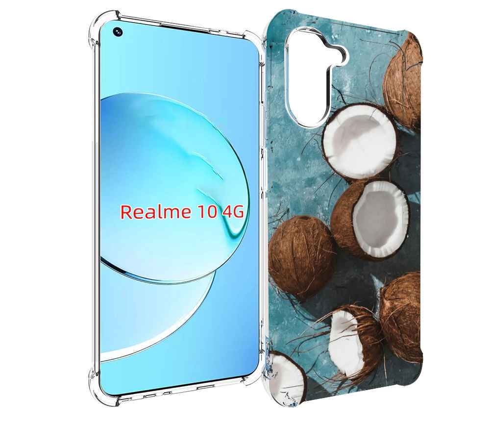 

Чехол MyPads красивые-кокосы для Realme 10, Прозрачный, Tocco