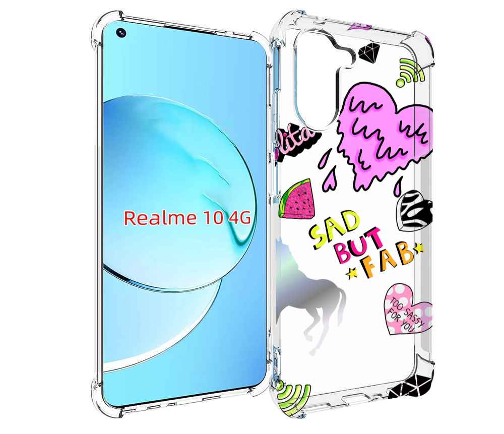

Чехол MyPads красивые-смайлики для Realme 10, Прозрачный, Tocco