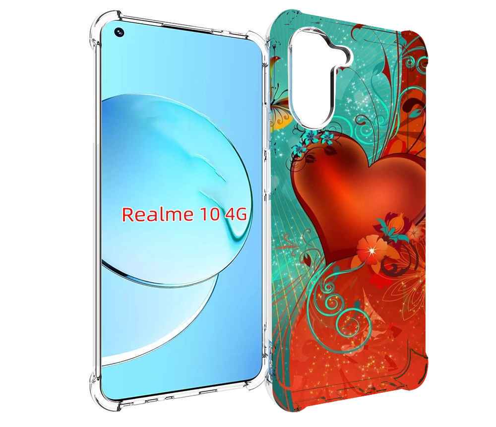 

Чехол MyPads красивые-яркие-сердечки для Realme 10, Прозрачный, Tocco