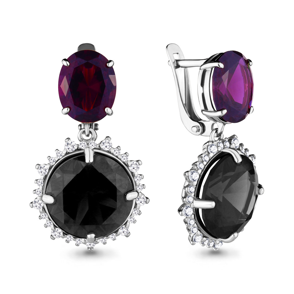 

Серьги из серебра с аметистом Aquamarine 4703683А_925_р, 4703683А_925_р