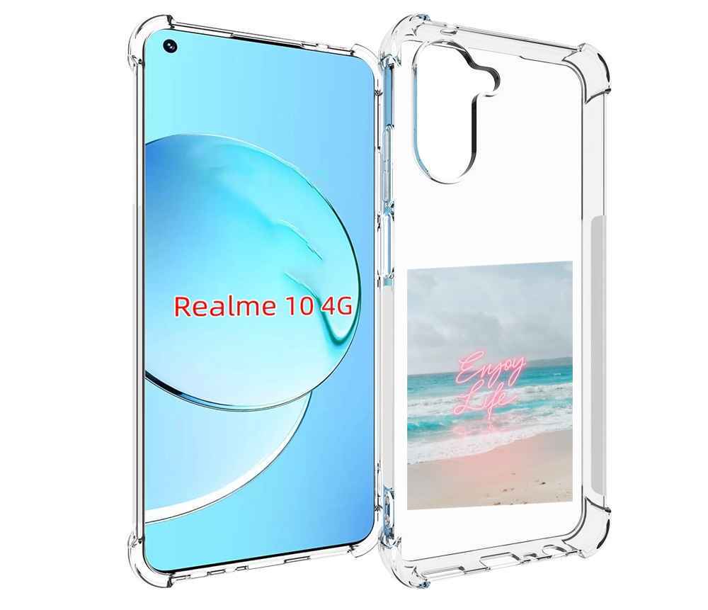 

Чехол MyPads красивый пляж для Realme 10, Прозрачный, Tocco