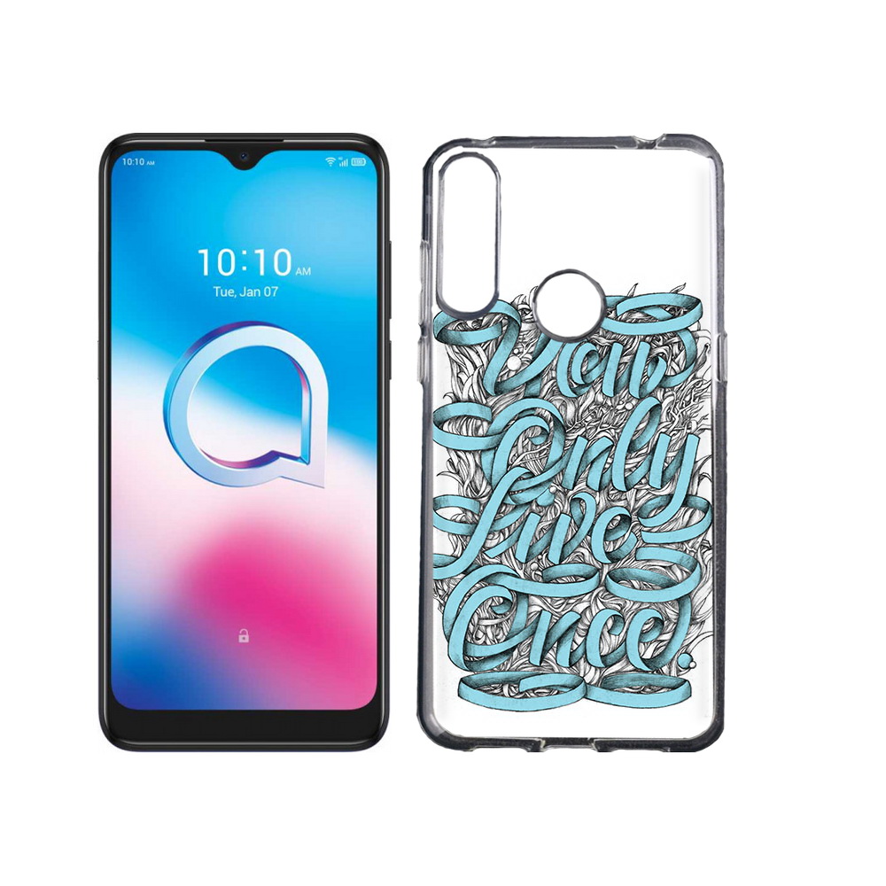 

Чехол MyPads Tocco для Alcatel 3L (2020) 5029Y слова из ленты абстракция, Tocco