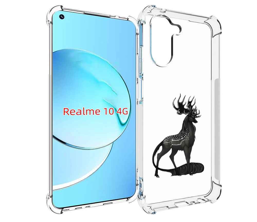 

Чехол MyPads красивый-черный-олень для Realme 10, Прозрачный, Tocco