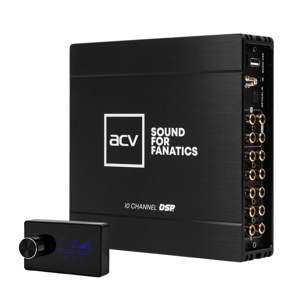 Процессор-усилитель ACV DSP10HD 10-кан. 8х50Вт, BT, AptX, HD, OLED, пульт