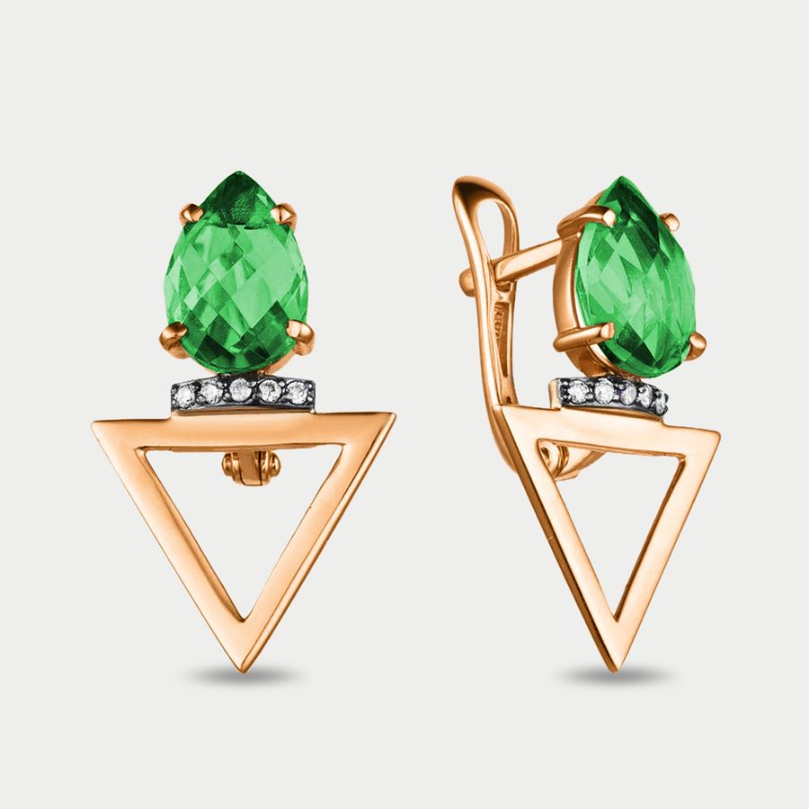 

Серьги из золота с фианитом GOLD CENTER 21803526, 21803526