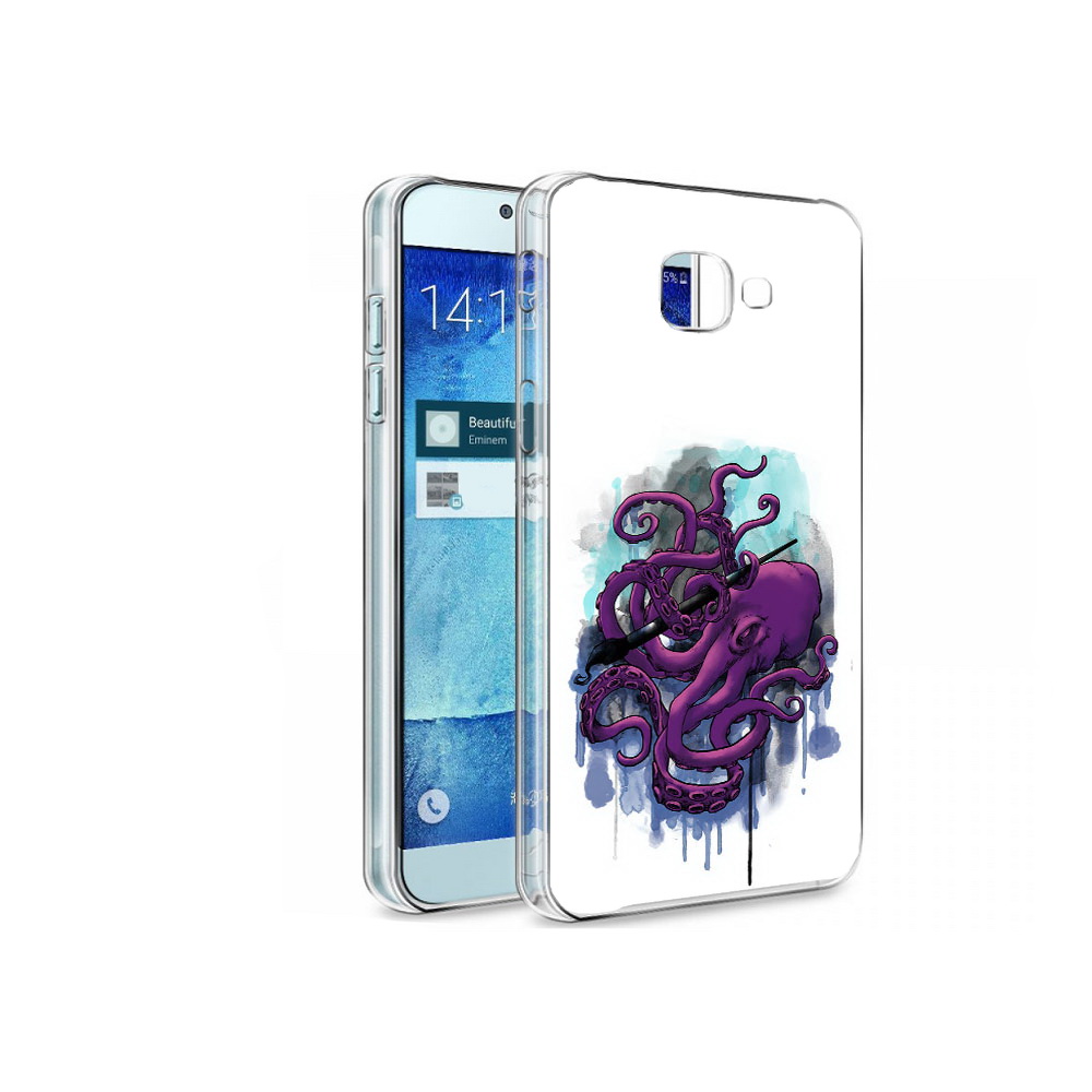 

Чехол MyPads Tocco для Samsung Galaxy A8 фиолетовый осьминог, Tocco