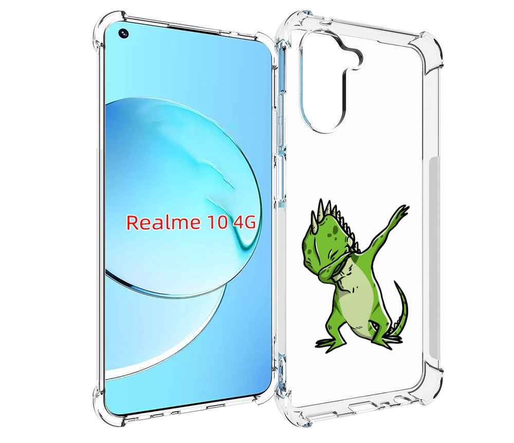 

Чехол MyPads крутая-ящерица для Realme 10, Прозрачный, Tocco
