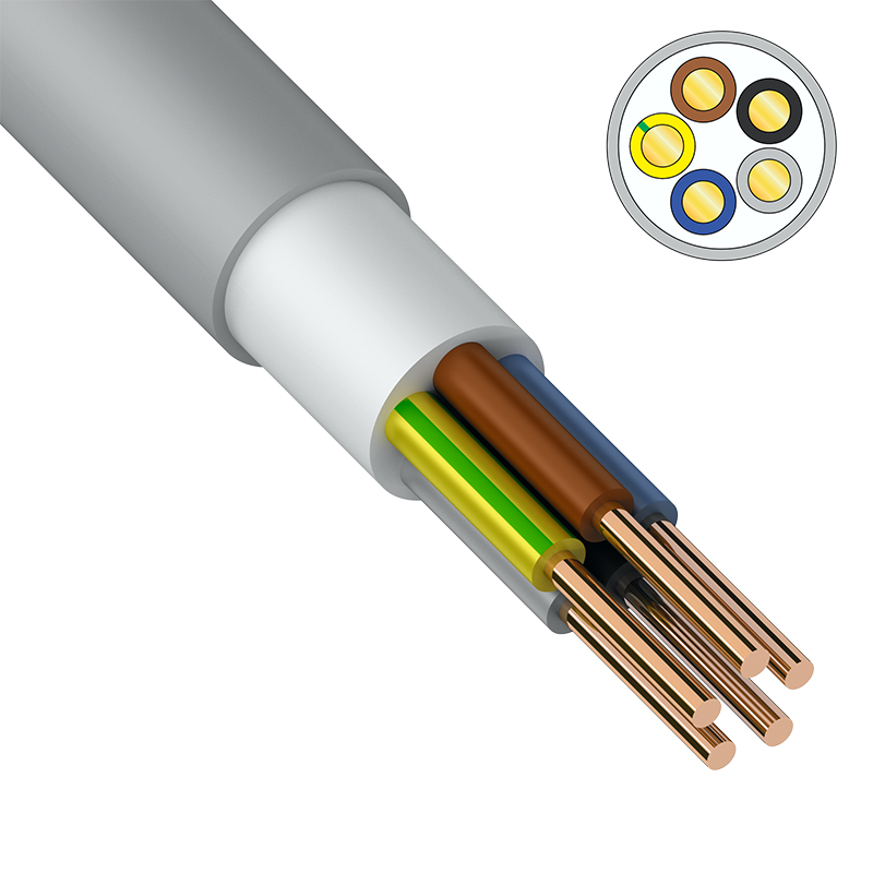 фото Кабель силовой медный num-j 5x2,5 мм² 100 м калужский кабельный завод