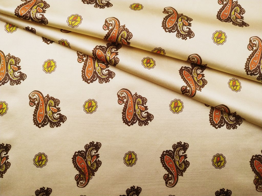 

Ткань Платьевая 29223, Бежевый, Бежевый