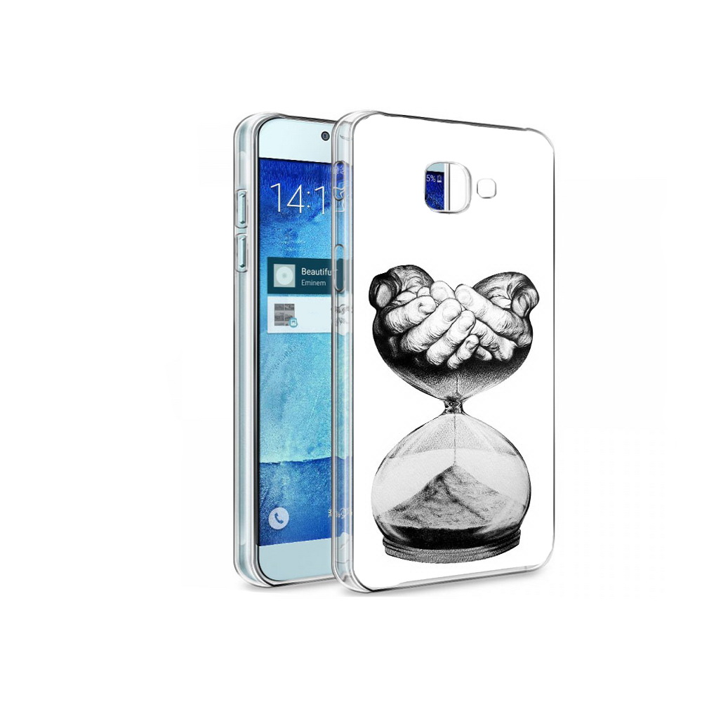 

Чехол MyPads Tocco для Samsung Galaxy A8 часы жизни черно белый, Tocco