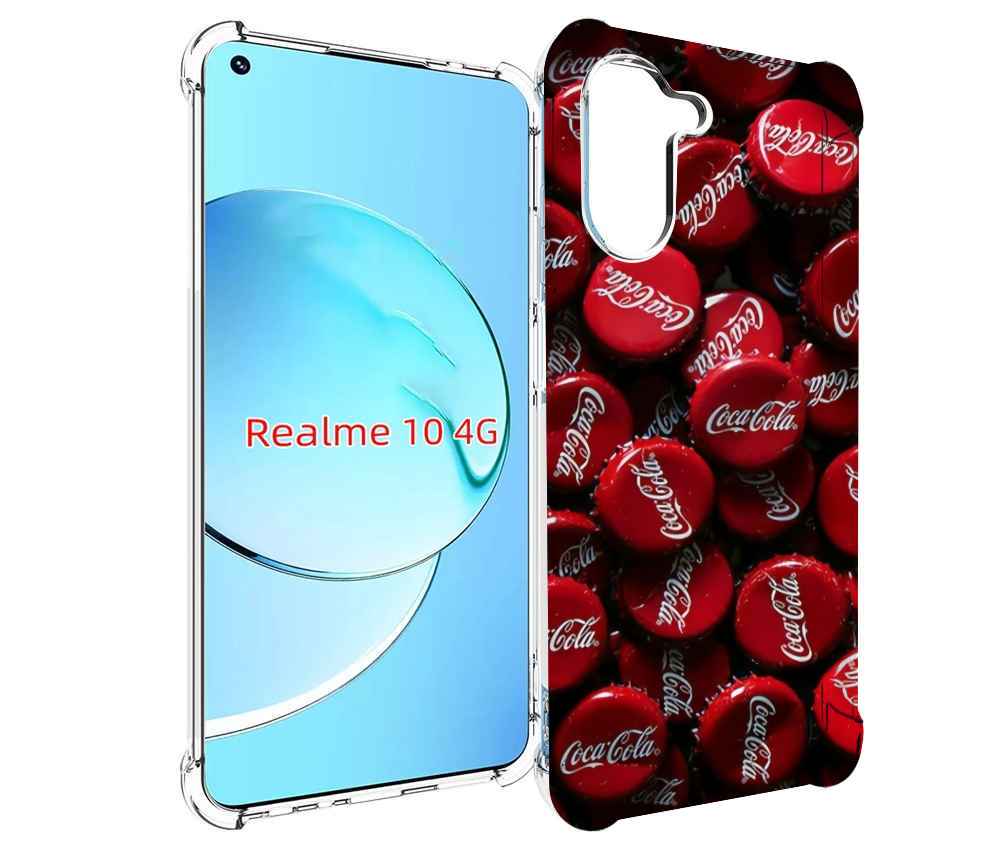 

Чехол MyPads крышки от кокаколы для Realme 10, Прозрачный, Tocco