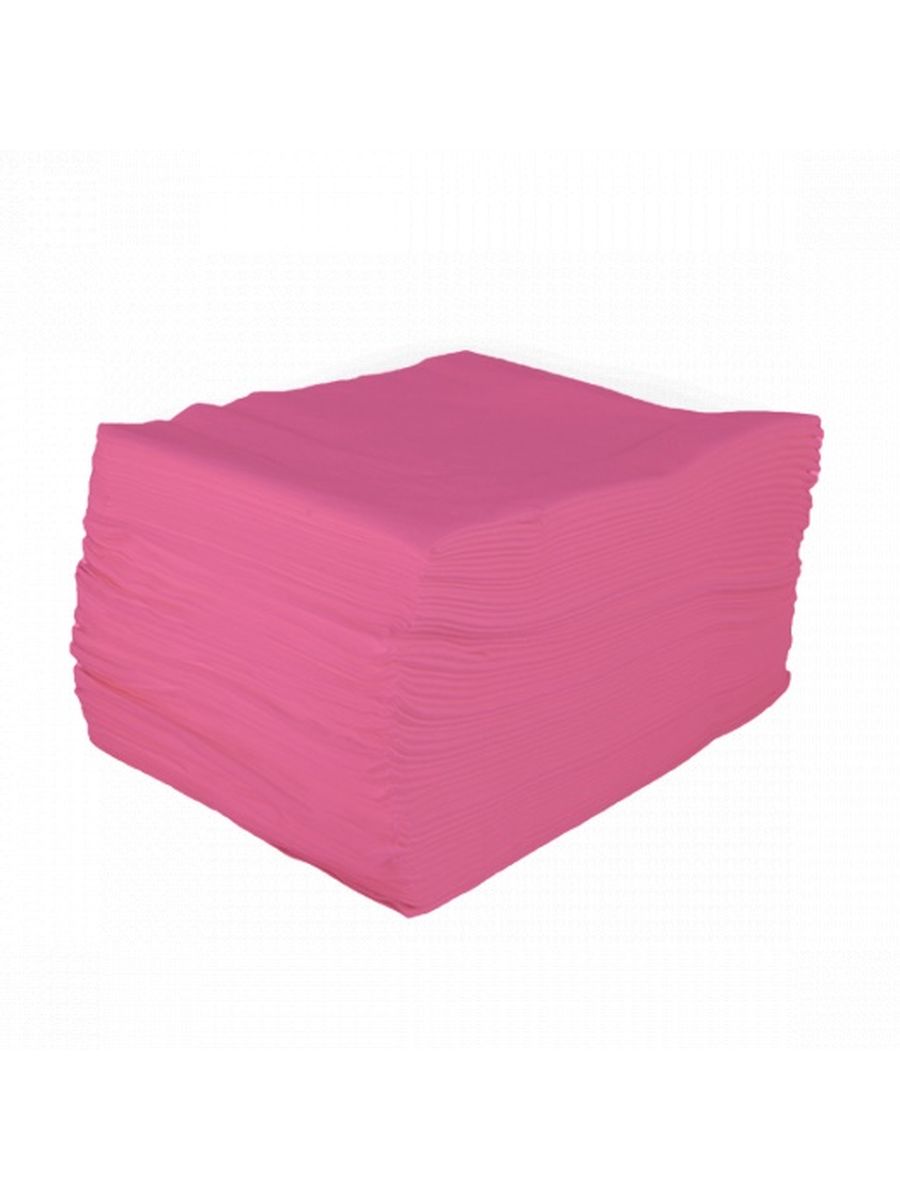Полотенце одноразовое спанлейс Эконом 40 г/м2 розовое 35 x 70 см 50 шт.