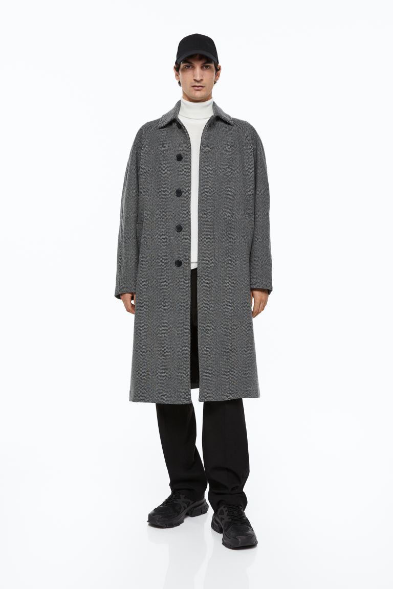 Пальто мужское H&M 1035890006 серое S (доставка из-за рубежа)