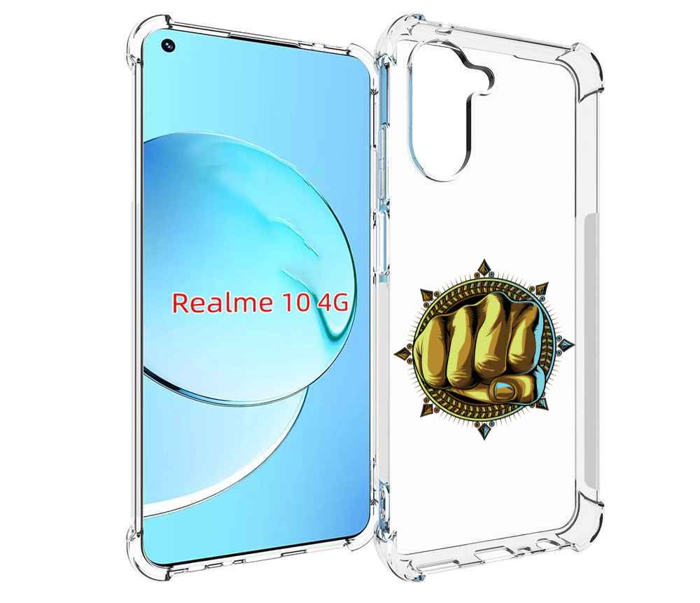 

Чехол MyPads кулак для Realme 10, Прозрачный, Tocco