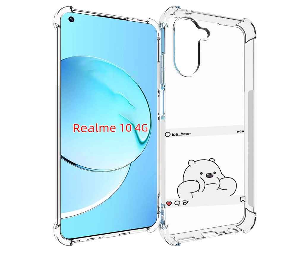 

Чехол MyPads ледяной-медведь для Realme 10, Прозрачный, Tocco