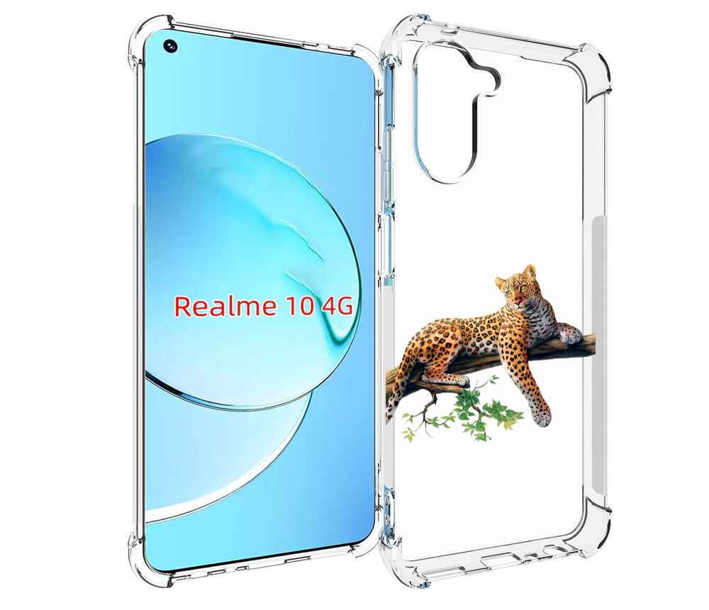 

Чехол MyPads леопард-на-дереве детский для Realme 10, Прозрачный, Tocco