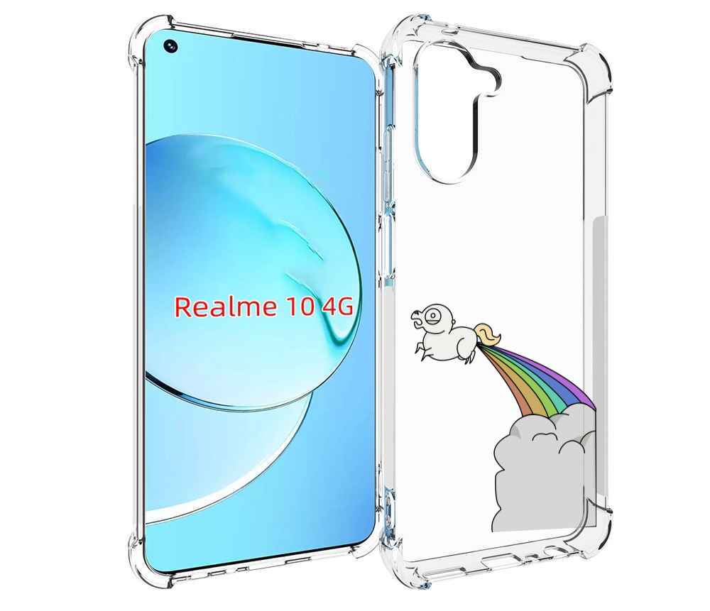 

Чехол MyPads летающее-пони детский для Realme 10, Прозрачный, Tocco