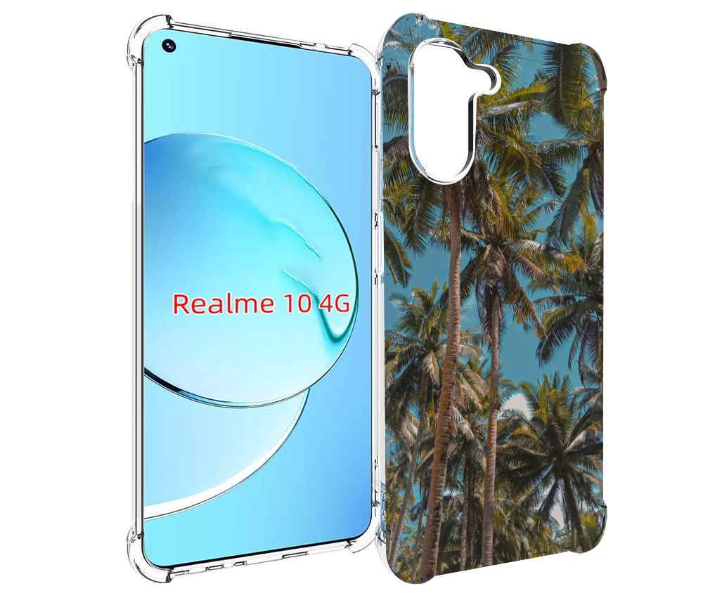 

Чехол MyPads летние пальмы для Realme 10, Прозрачный, Tocco