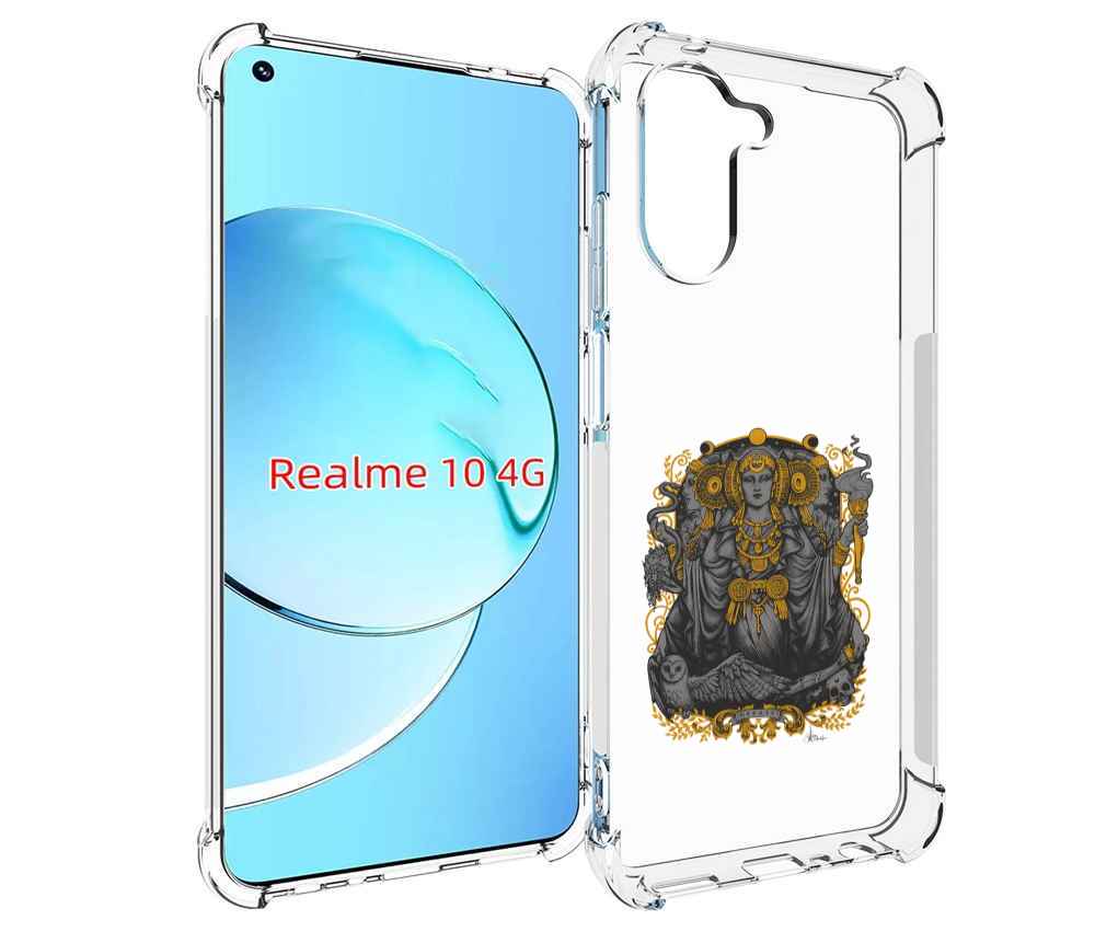 

Чехол MyPads божество с золотыми элементами для Realme 10, Прозрачный, Tocco