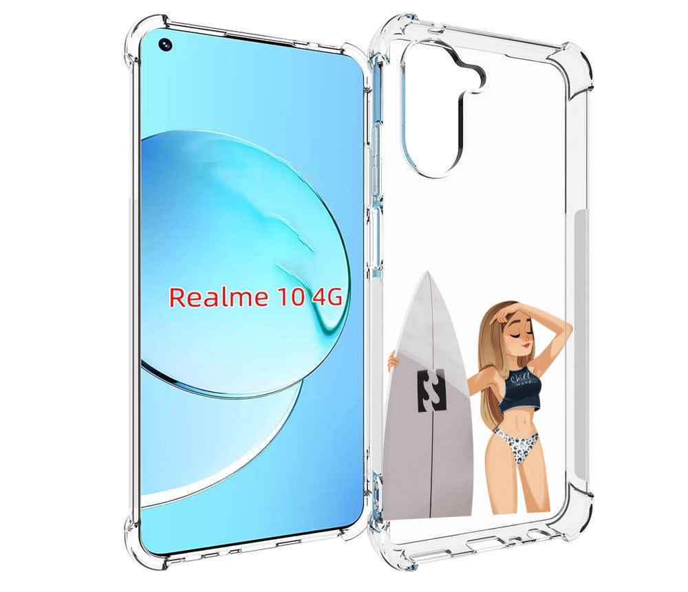

Чехол MyPads летний-серф для Realme 10, Прозрачный, Tocco