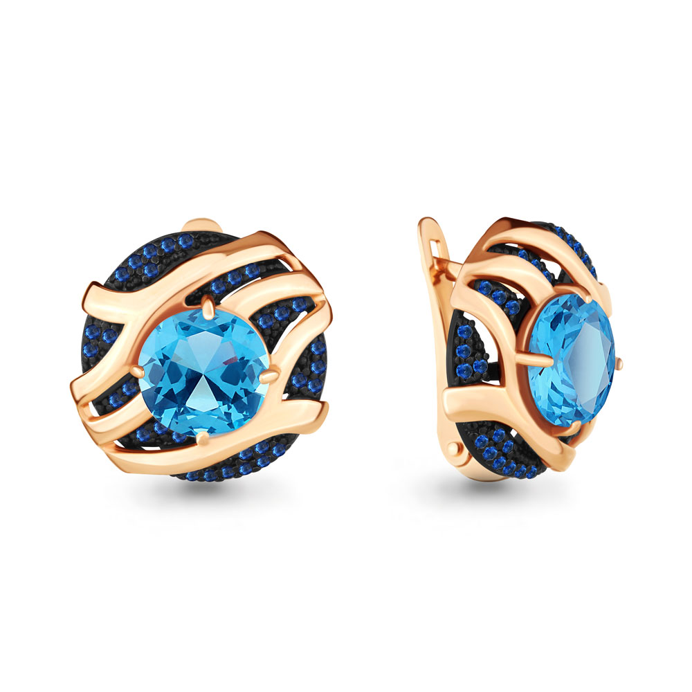 

Серьги из серебра с топазом Aquamarine 4703792Б_925_з, 4703792Б_925_з