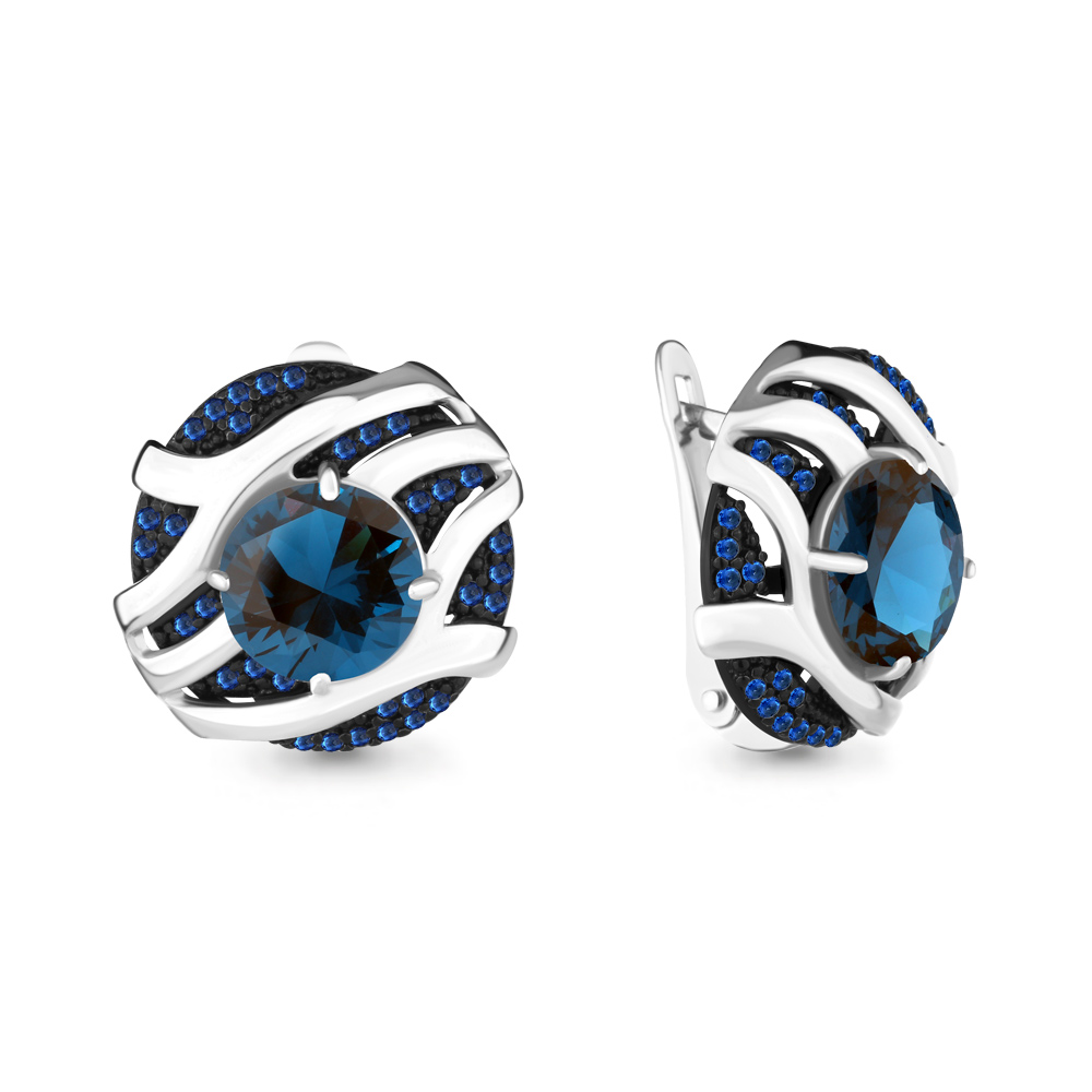 

Серьги из серебра с топазом Aquamarine 4703793Б_925_р, 4703793Б_925_р