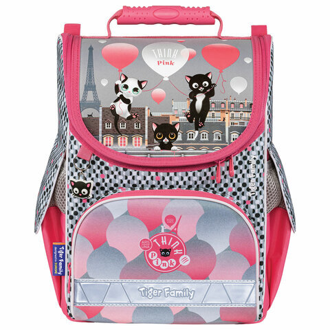 

Ранец TIGER FAMILY для нач. школы, Nature Quest, Think Pink in Paris, 35х31х19 см, 270200