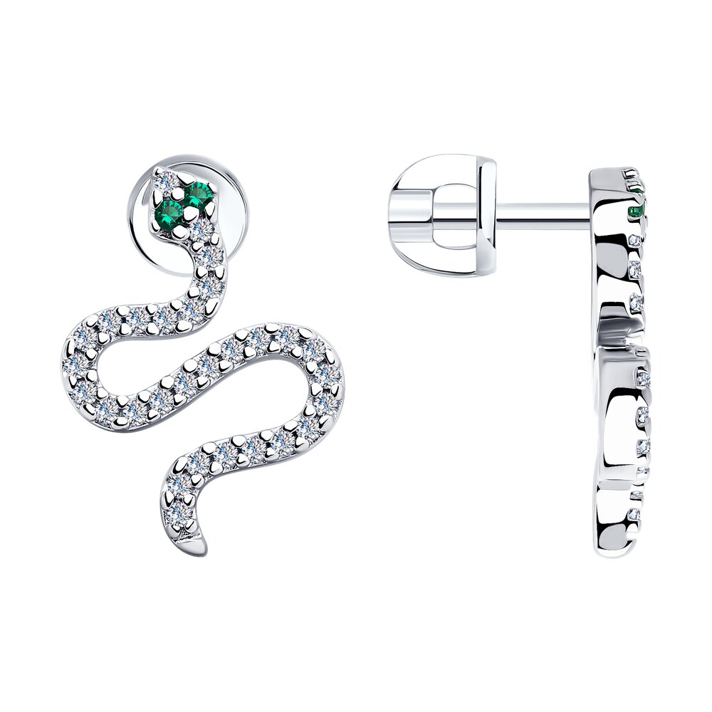

Серьги из серебра SOKOLOV 94025834, фианит, 94025834