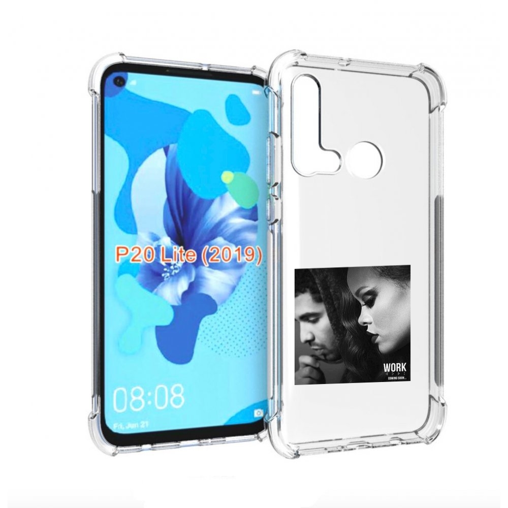 

Чехол бампер MyPads Rihanna feat для Huawei P20 Lite (2019), Прозрачный, Tocco