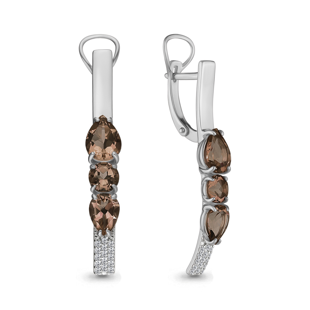 

Серьги из серебра с кварцем Aquamarine 4705501А_925_р, 4705501А_925_р